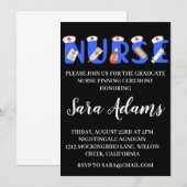 Moderne eenvoudige verpleging pinning ceremonie ui kaart (Voorkant / Achterkant)