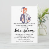 Moderne eenvoudige verpleging pinning ceremonie ui kaart (Staand voorkant)