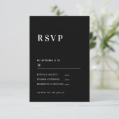 Moderne, eenvoudige, verse bruiloft RSVP Enclosure Informatiekaartje (Staand voorkant)