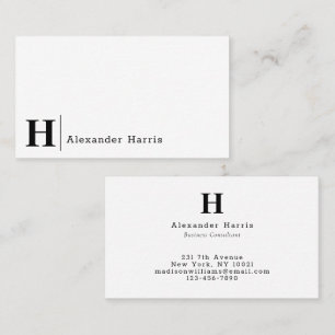 Moderne Eenvoudige Vetgedrukte Typografie Monogram Visitekaartje
