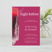 Moderne, eenvoudige Viva Magenta repesal Dinner Kaart (Staand voorkant)