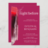 Moderne, eenvoudige Viva Magenta repesal Dinner Kaart (Voorkant / Achterkant)