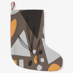 Moderne eenvoudige vormen naadloos patroonontwerp. kleine kerstsok