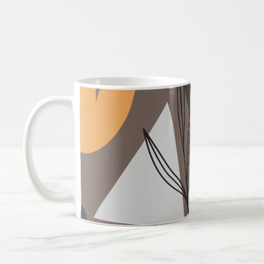 Moderne eenvoudige vormen naadloos patroonontwerp. koffiemok (Links)