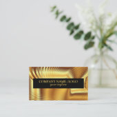 Moderne, eenvoudige vormgeving met metalen goud en visitekaartje (Staand voorkant)