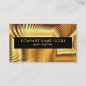 Moderne, eenvoudige vormgeving met metalen goud en visitekaartje (Voorkant)