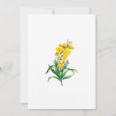Moderne eenvoudige Waterverf Wildflower Kaart (Achterkant)