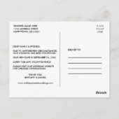 Moderne Eenvoudige Wijzig de Datum Nieuwe Datum Ho Briefkaart (Achterkant)