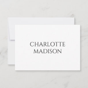 Moderne Eenvoudige Witte Trendy Minimalistische Ge RSVP Kaartje