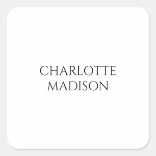 Moderne Eenvoudige Witte Trendy Minimalistische Ge Vierkante Sticker