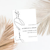 Moderne Eenvoudige Witte Trouw Script Save The Date