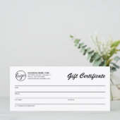 Moderne, eenvoudige zakelijke cadeaubon voor Logo (Staand voorkant)