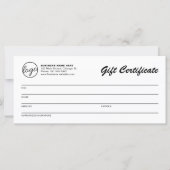 Moderne, eenvoudige zakelijke cadeaubon voor Logo (Voorkant)