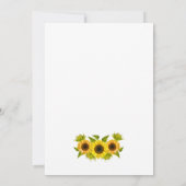 Moderne eenvoudige zonnebloem kaart (Achterkant)