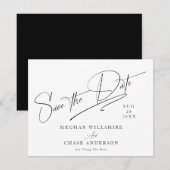 Moderne, eenvoudige zwart-wit kaart (Voorkant / Achterkant)