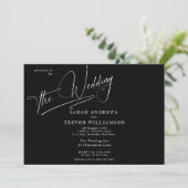 Moderne, eenvoudige zwart-wit kaart (Staand voorkant)