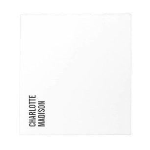 Moderne Eenvoudige Zwart Witte Trendy Minimalistis Notitieblok