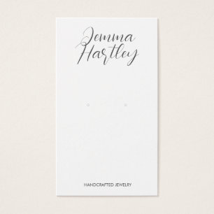 Moderne, eenvoudige zwart-witweergave in script visitekaartje