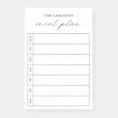 Moderne, eenvoudige zwarte en witte legante maalan post-it® notes (Voorkant)