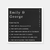 Moderne, eenvoudige zwarte en witte vlek servet (Voorkant)