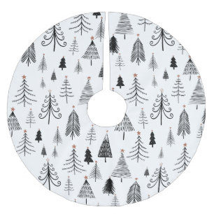 Moderne, eenvoudige zwarte kerstboomster kerstboom rok