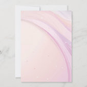 Moderne eerste 1e verjaardag Schattigee roze vlind Kaart (Achterkant)