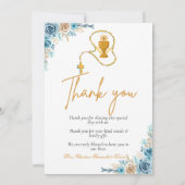 Moderne eerste heilige gemeenschap bedankt je kaar kaart (Achterkant)