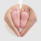 Moderne Eerste Kerstdag Baby Jongen Foto's Script Ornament (achterkant)