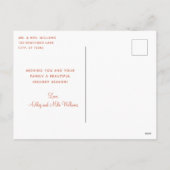 Moderne eerste Kerstmis, foto van Mr & Mrs Copper Feestdagenkaart (Achterkant)