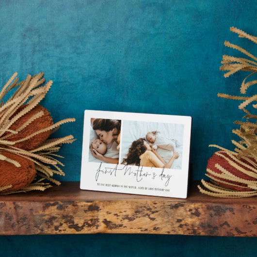 Moderne eerste Moederdag 2 Fotoscript Fotoplaat (Zijkant)