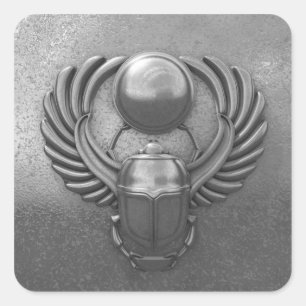 Moderne Egyptische Scarab Vierkante Sticker