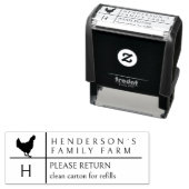 Moderne Eierkarton Aangepaste tekst verkopen Zelfinktende Stempel (In situ)