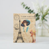 Moderne  Eiffeltoren, Briefkaart voor collage (Staand voorkant)