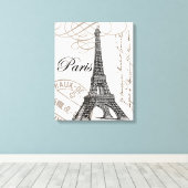 moderne Eiffeltoren Canvas Afdruk (Insitu (Houten vloer))