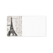 moderne  Eiffeltoren Etiket (Voorkant)