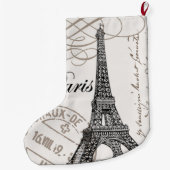 moderne  Eiffeltoren Grote Kerstsok (Achterkant)