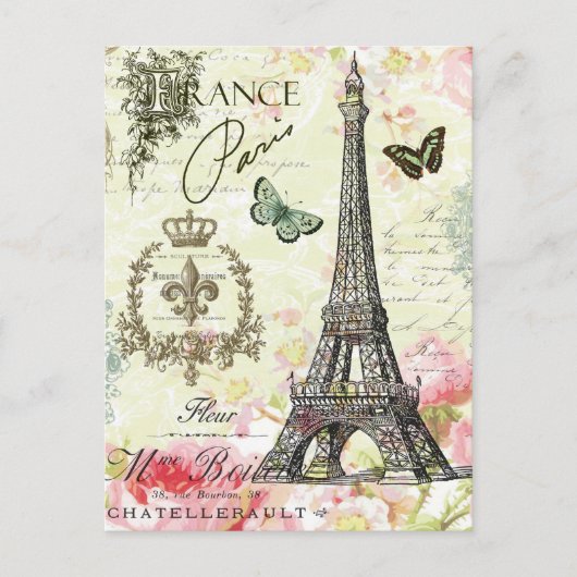 moderne eiffeltoren in frankrijk briefkaart (Voorkant)