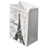 moderne Eiffeltoren Medium Cadeauzakje (Achterkant Gekanteld)