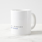 Moderne Eigen Naam Professionele Minimalistische V Extra Grote Beker (Voorkant rechts)