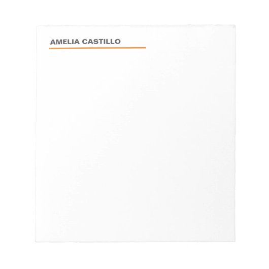 Moderne, eigentijdse witte vlek notitieblok (Voorkant)