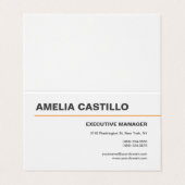 Moderne, eigentijdse witte vlek visitekaartjes (Buitenkant ongevouwen)