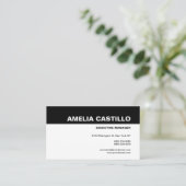 Moderne, eigentijdse zwarte vlek visitekaartje (Staand voorkant)