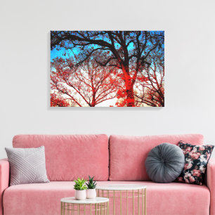 Moderne Eikenbomen Foto Canvasprint Canvas Afdruk