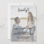 Moderne Eindelijk Hart Verloving Save The Date (Voorkant)
