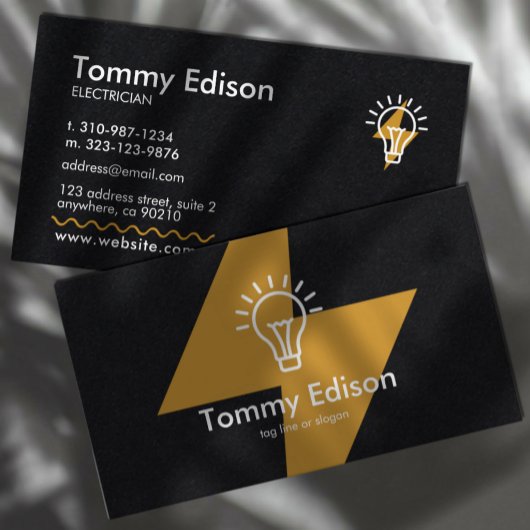 Moderne Electricien minimaliste Cartes de visite n