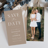 Moderne Elegance Taupe Photo Save the Date