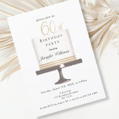 Moderne, élégant 60. invitation d'anniversaire