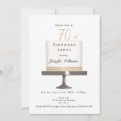 Moderne, élégant 70. invitation anniversaire (Devant)
