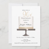 Moderne, élégant 90. invitation d'anniversaire (Devant)