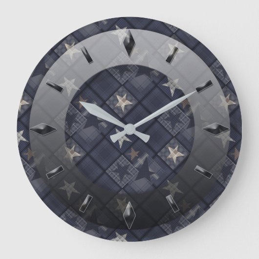 Moderne, élégant, abstrait, décoratif, horloge (Recto)
